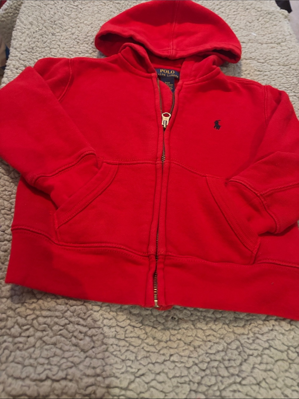 Polo by Ralph Lauren Bright Red Kids Hooded Zip Jacket
